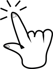 Obraz premium Click Here Icon Vector Art, Icons