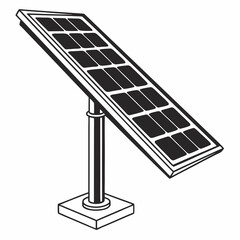 Solar Panel Silhouette Vector Art