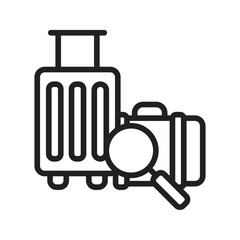 Luggage Tag icon vector image. Suitable for mobile apps, web apps and print media.
