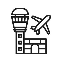 Airport Location icon vector image. Suitable for mobile apps, web apps and print media.