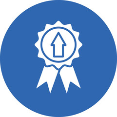 Motivational Star glyph circle icon