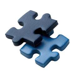 Fototapeta premium Puzzle pieces interlocking transparent background close-up artistic environment
