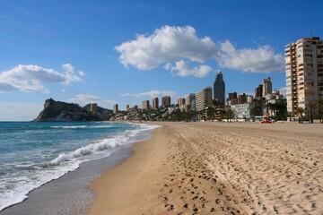 Benidorm beach city in Spain