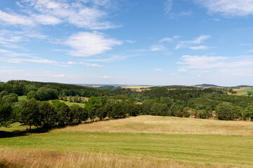 Fototapeta premium Blick über das Erzgebirge bei Frauenstein