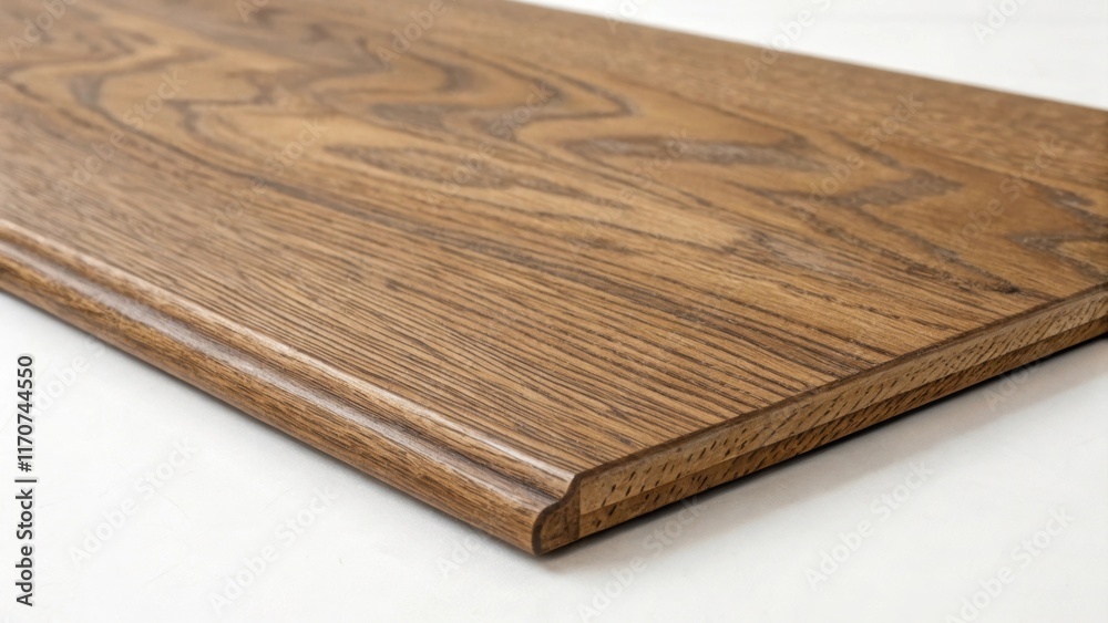 Poster A close examination of a single plank highlighting its luxurious finish and soft texture. The intricate grain patterns tell a story of natural origin while the smooth surface