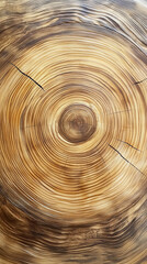 Fototapeta premium Close up of weathered pine tree rings showing natural patterns and cracks.