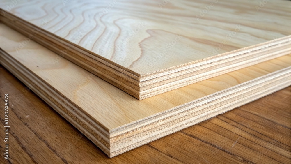 Aufkleber A closeup of the corner of two overlapping plywood sheets reveals the smooth sanded surfaces and sharp edges showcasing the laborintensive preparation. The proximity allows the