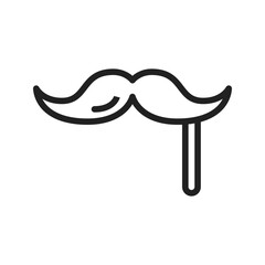 Moustache icon vector image. Suitable for mobile apps, web apps and print media.