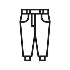 Pants icon vector image. Suitable for mobile apps, web apps and print media.