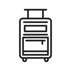 Suitcase icon vector image. Suitable for mobile apps, web apps and print media.