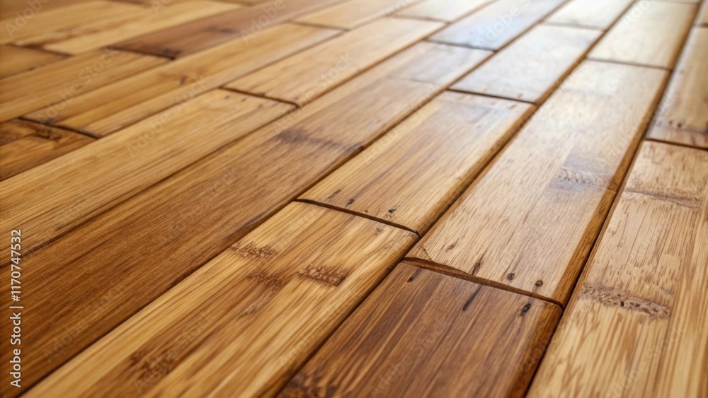 Poster a closeup view captures the rich texture of the bamboo flooring planks focusing on the intricate kno