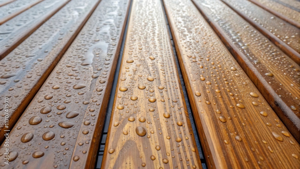Aufkleber A close view of the vertical cladding highlights a section where water droplets bead on the surface showcasing the effectiveness of the weatherproof coating. The natural patterns