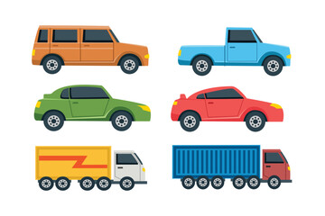 Car collection. Car illustration. Truck illustration. Eco car. Electric cars. Transportation.