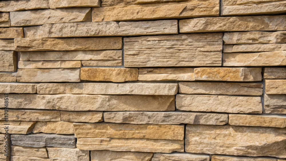 Aufkleber a detailed look at the texture of the stone veneer wall reveals the rough and polished areas of the 