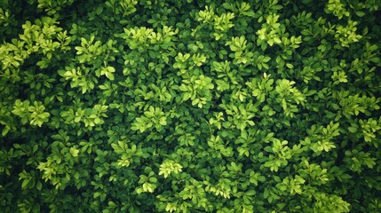 Fototapeta premium Lush Green Foliage Texture Vibrant Overhead View of Dense Greenery, Perfect for Backgrounds and Design Projects