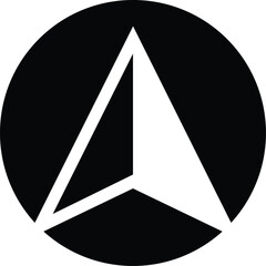 North arrow icon with vector file, letter o north arrow logo