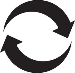 two arrow spin icon, recycle round, circle refresh or restart, letter p refresh logo, letter p arrow logo, letter o arrow logo with vector