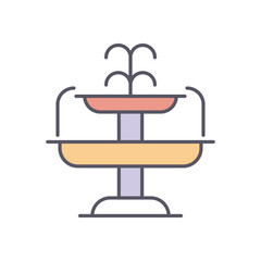 Fountain  vector icon stock illustration