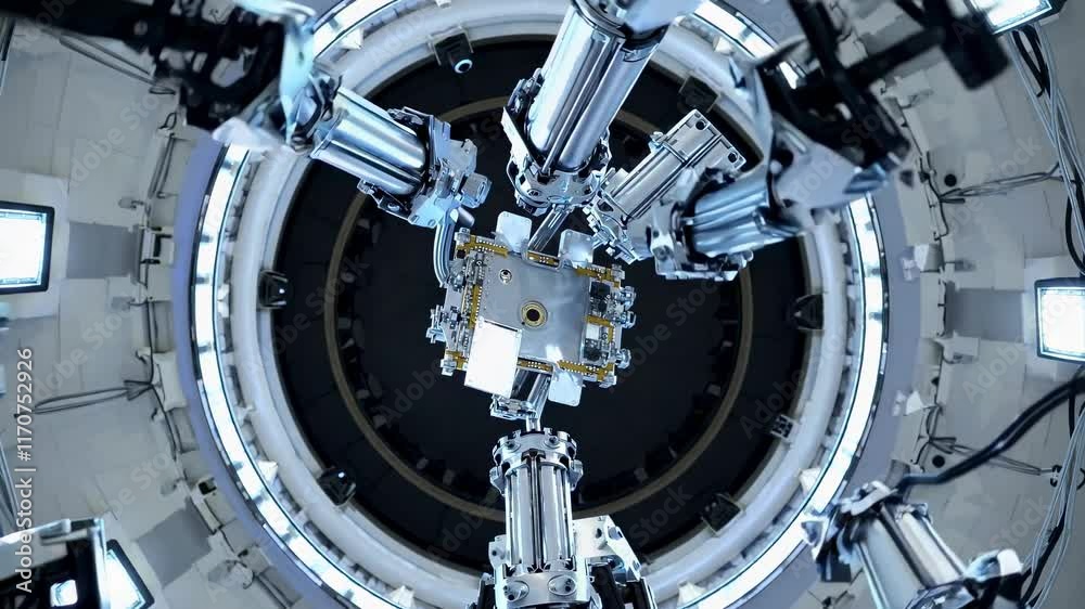 Leinwandbilder innovative robotic arms perform precise tasks in a high-tech laboratory environment