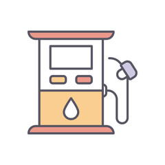 Gas Station vector icon stock illustration