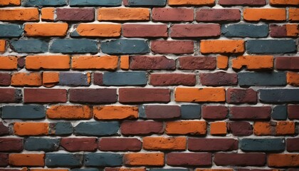 Fototapeta premium Orange color brick wall background