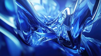 Create an abstract cold blue background with subtle motion blur, evoking a sense of innovation and futuristic advancement