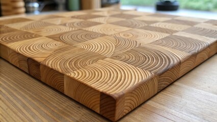 Close inspection of the end grain of a crosslaminated panel illustrates the intricate patterns formed during the milling process. The cyclical rings tell a story of growth and time