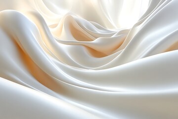 Obraz premium Abstract cream silk fabric waves.