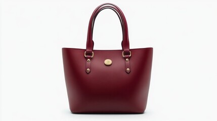 Elegant maroon tote bag exudes sophistication and style for fashionable outings during any season. Generative AI