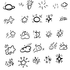 Hand-Drawn Space & Sky Doodles