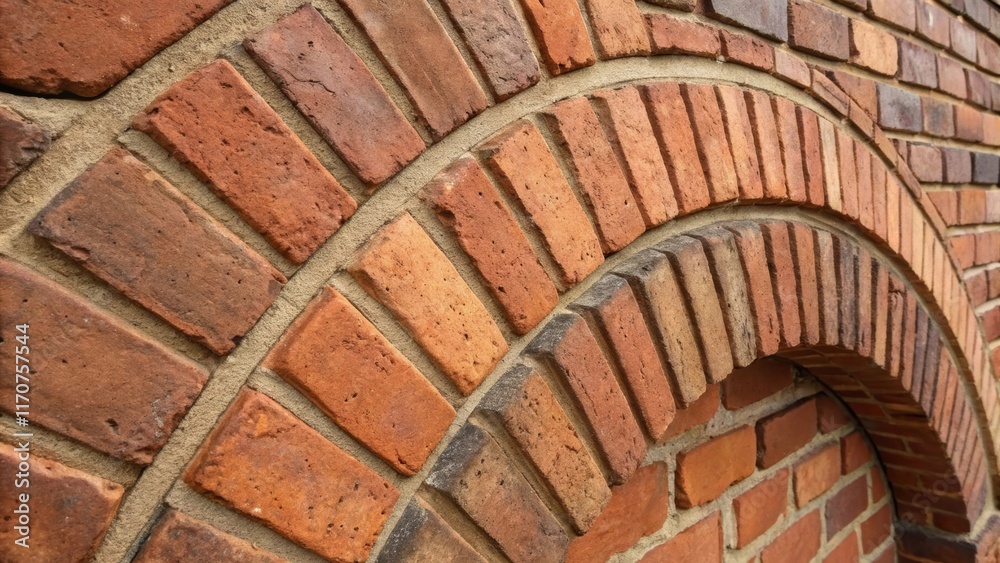 Aufkleber The closeup of the brickwork captures a series of rounded brick edges that create a charming aged appearance. The careful placement of the bricks results in a flowing pattern that