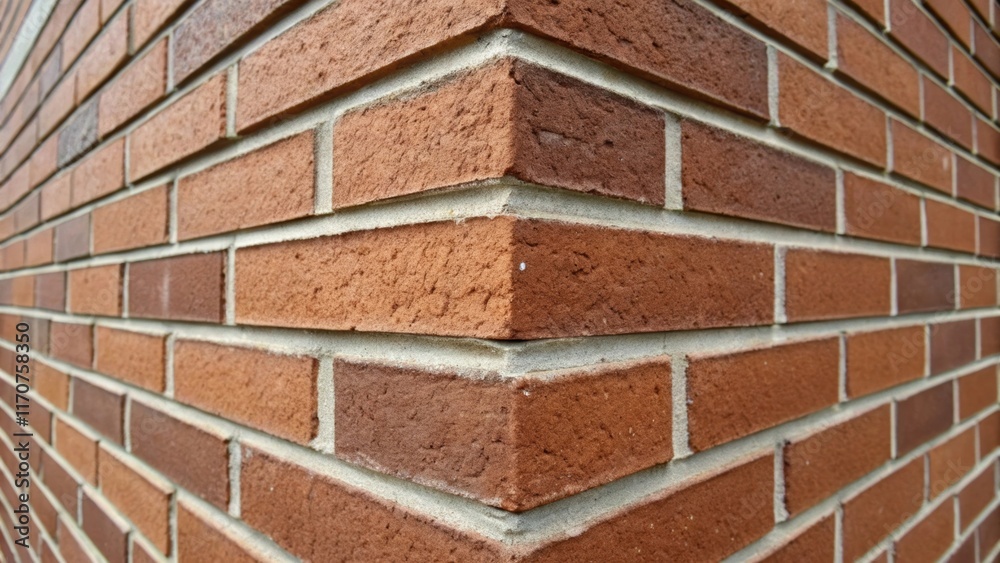 Aufkleber zooming in on a corner of the masonry wall the craftsmanship is evident in the perfectly aligned sta