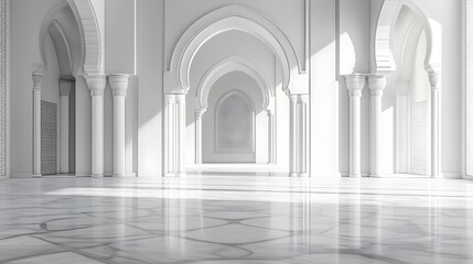 Fototapeta premium An Islamic background for a mosque in gray a background for Ramadan Social media posts
