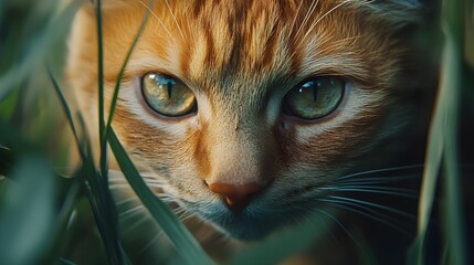 Animal in wild nature undomesticated cat close up portrait