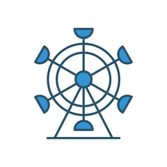 Ferris Wheel vector icon stock illustration