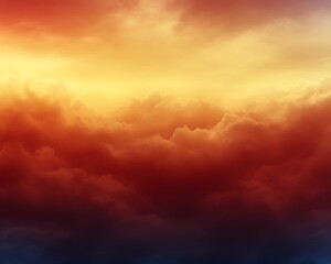 Obraz premium Dramatic sunset cloudscape with fiery hues.