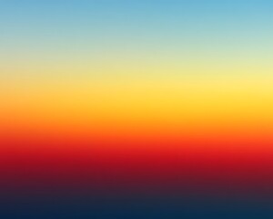 Smooth gradient background with blue, yellow, orange, and red hues.