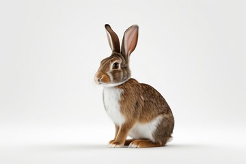 Obraz premium there is a rabbit that is sitting on the ground looking at something