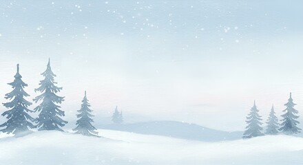 Naklejka premium winter landscape with trees