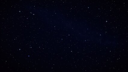 a dark blue sky with stars and a few small white dots, 