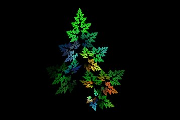Computer generated fractal pattern and shape