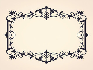 Elegant floral frame, perfect for adding a touch of vintage charm to your designs.  A classic border with intricate details.