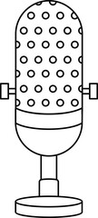 Podcast Microphone Line Icon