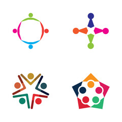 Community Set Logo Vector Art  Icons  and Graphics