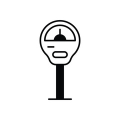 Parking Meter vector icon stock illustration