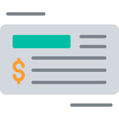 Fototapeta premium Cheque Icon