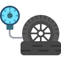 Fototapeta premium Flat Tire Icon