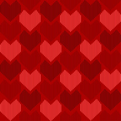 Seamless red heart pattern for Valentine's Day design. Wrapping Paper.