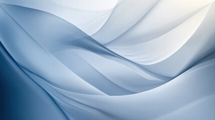 Fototapeta premium Abstract painting of soft flowing gradients, resembling silky brushstrokes, with winter tones of icy blues and whites blending into silver highlights