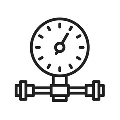 Pressure Gauge icon vector image. Suitable for mobile apps, web apps and print media.